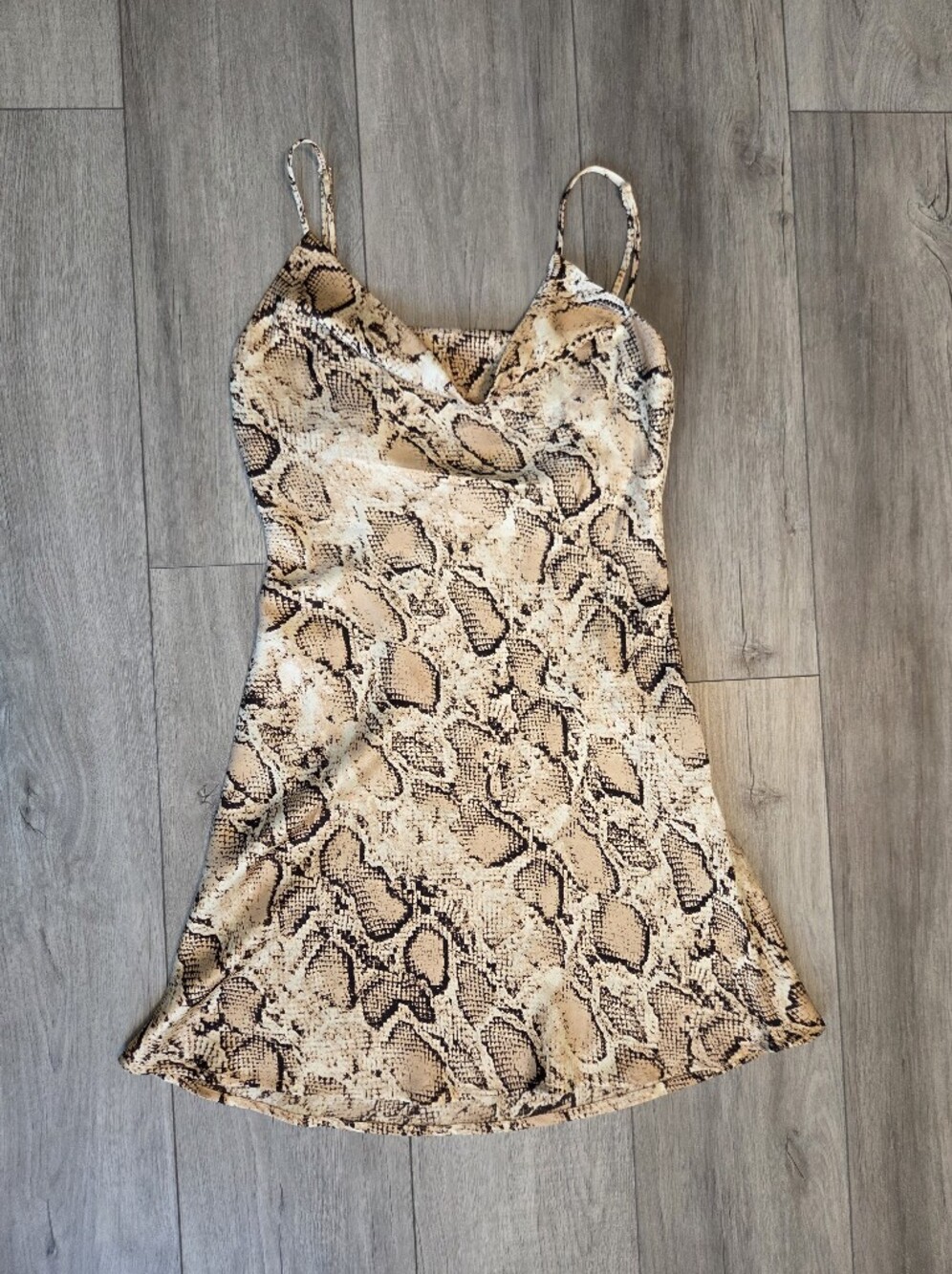 Cottin Candy LA Snake Pattern Cowl Neck Dress Small